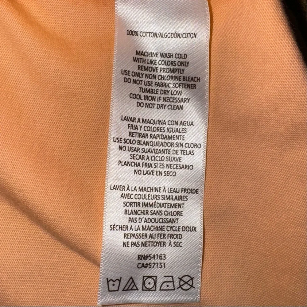 Calvin Klein Performance Women’s Large Peach Long Sleeved Crop-top LS Tee Shirt - Picture 3 of 5